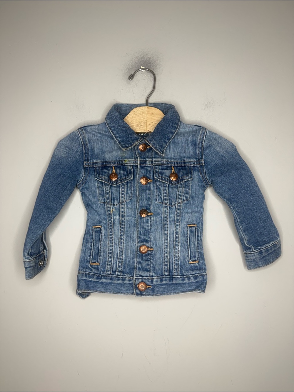 $11 ADD ON peek blue denim jacket 12-18M cotton on kids zara h&m rylee + cru